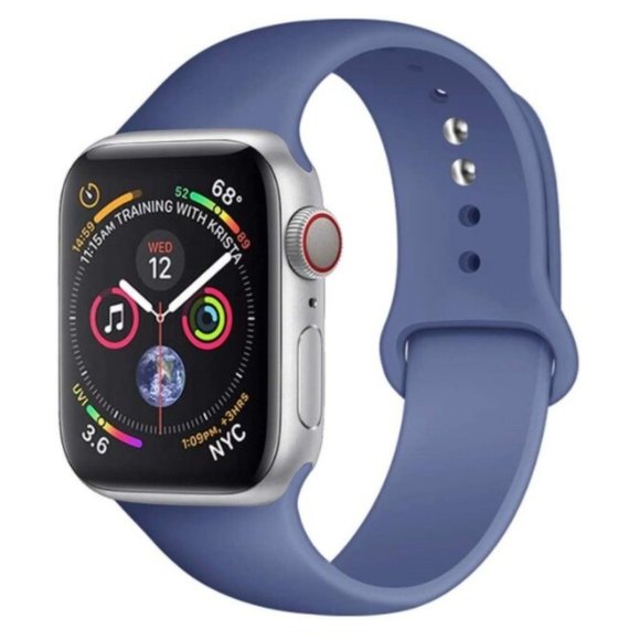 NEW[BAND] Linen Blue Sport Silicone For Apple Watch - Picture 1 of 3